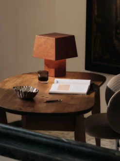 Burl Table Lamp