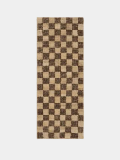 Check Wool Jute Runner
