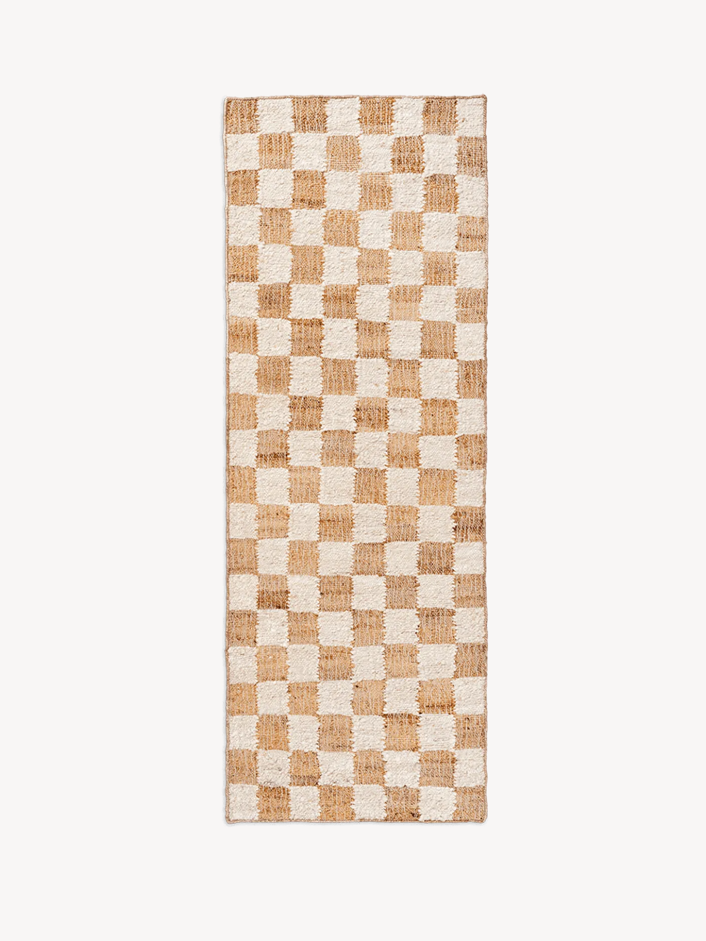 Check Wool Jute Runner