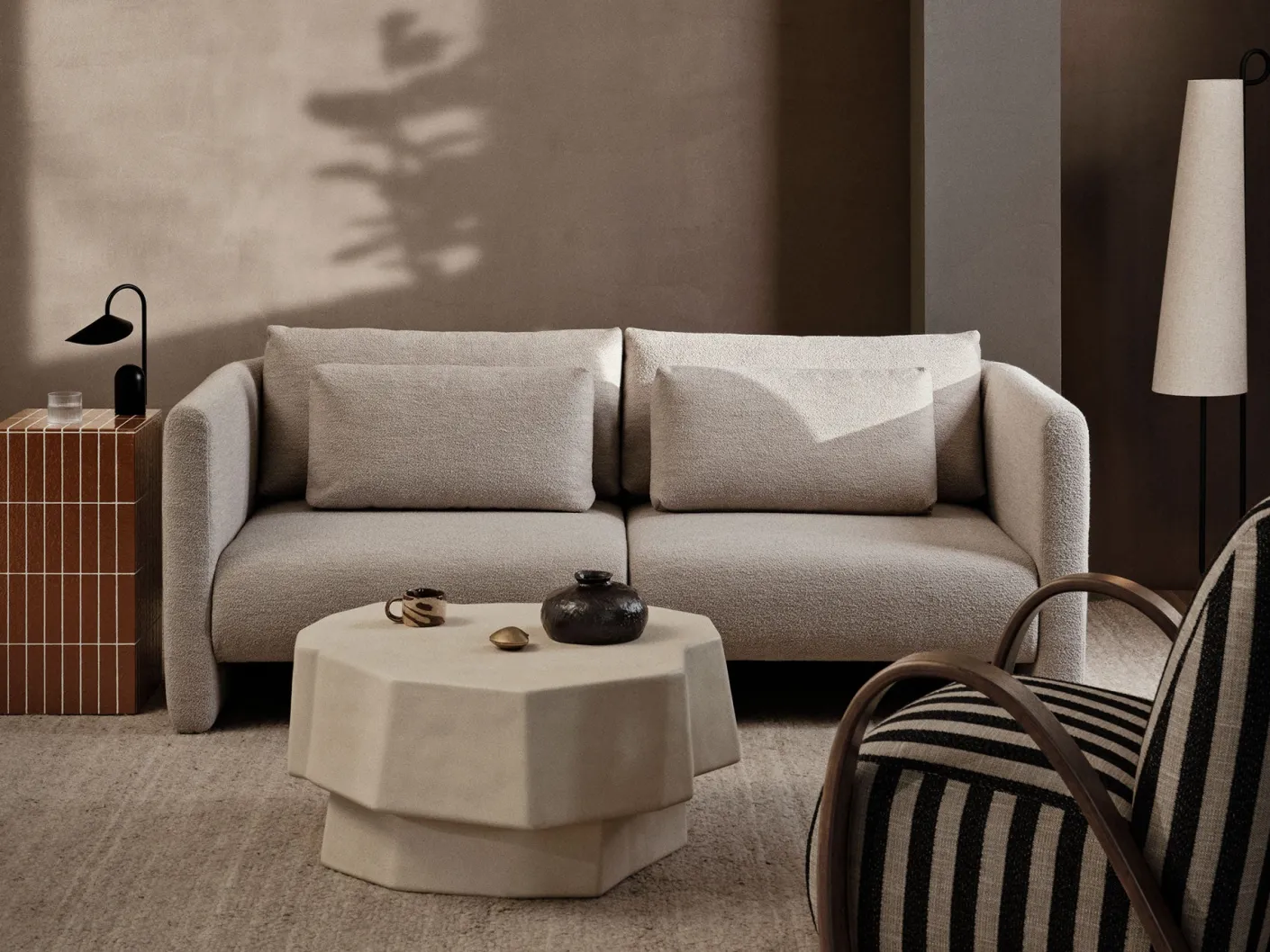Dase Sofa Armrest Right - Soft Bouclé