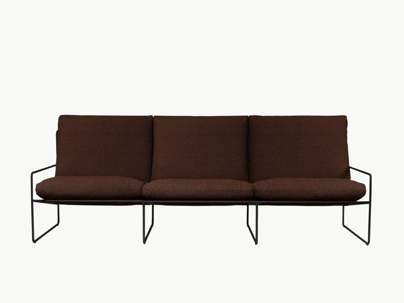 Desert 3-seater - Black - Pure Bouclé
