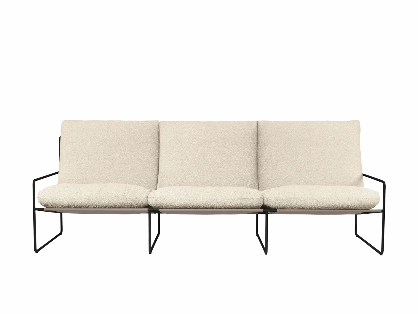 Desert 3-seater - Black - Pure Bouclé