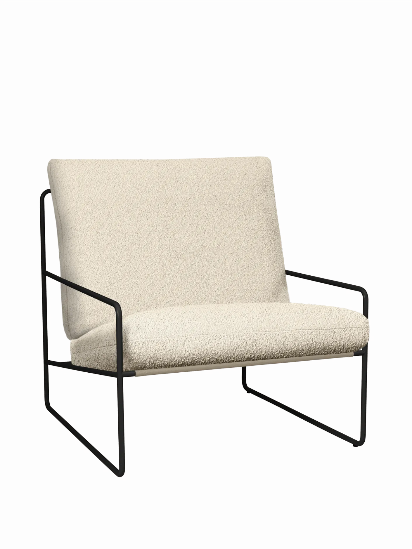 Desert 1-seater - Black - Pure Bouclé