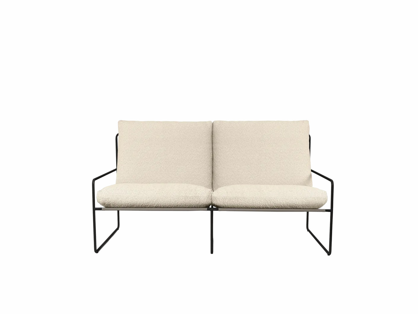 Desert 2-seater - Black - Pure Bouclé