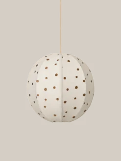 Dots Embroidered Textile Lampshade