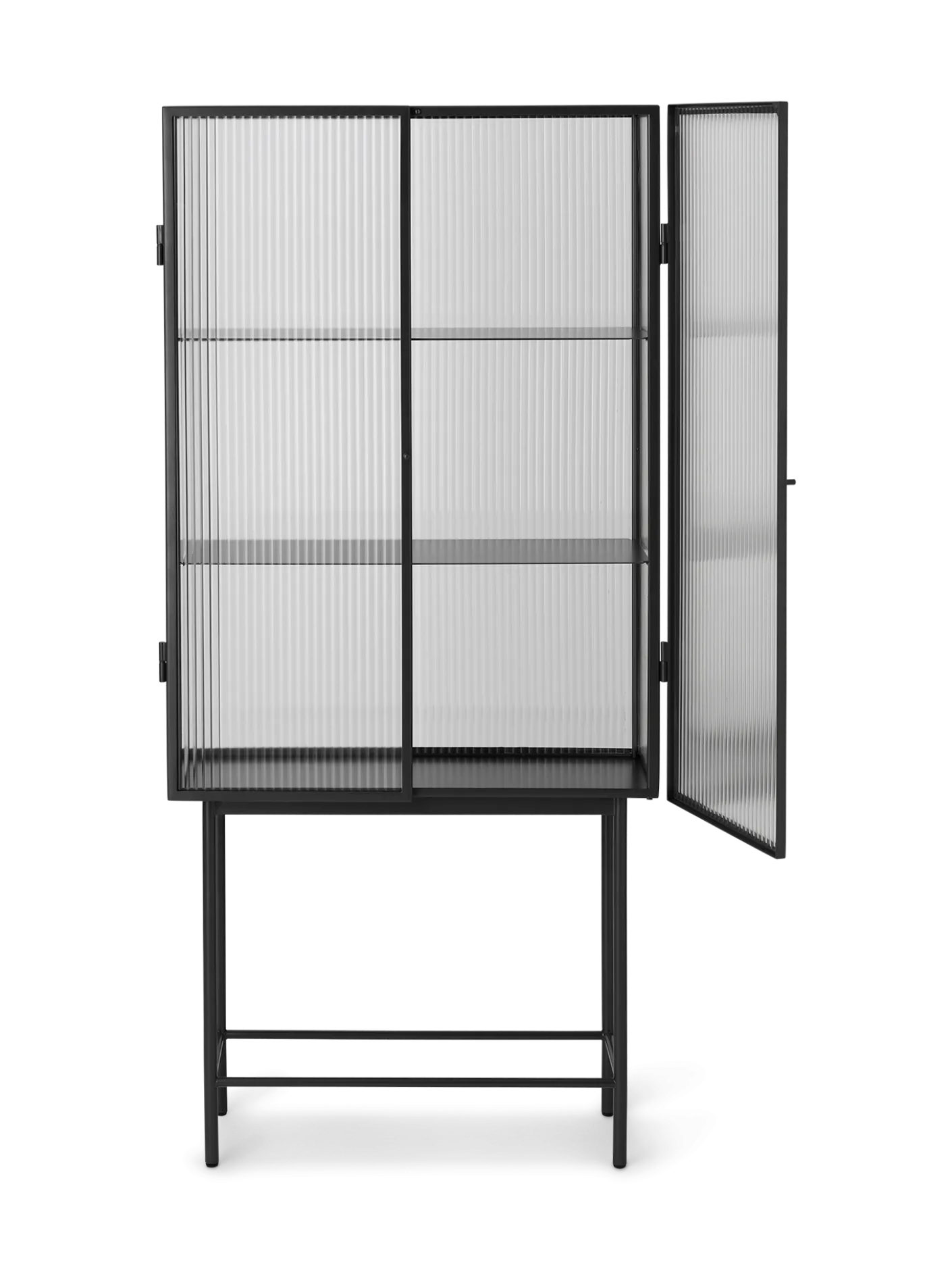 Haze Vitrine - Reeded Glass