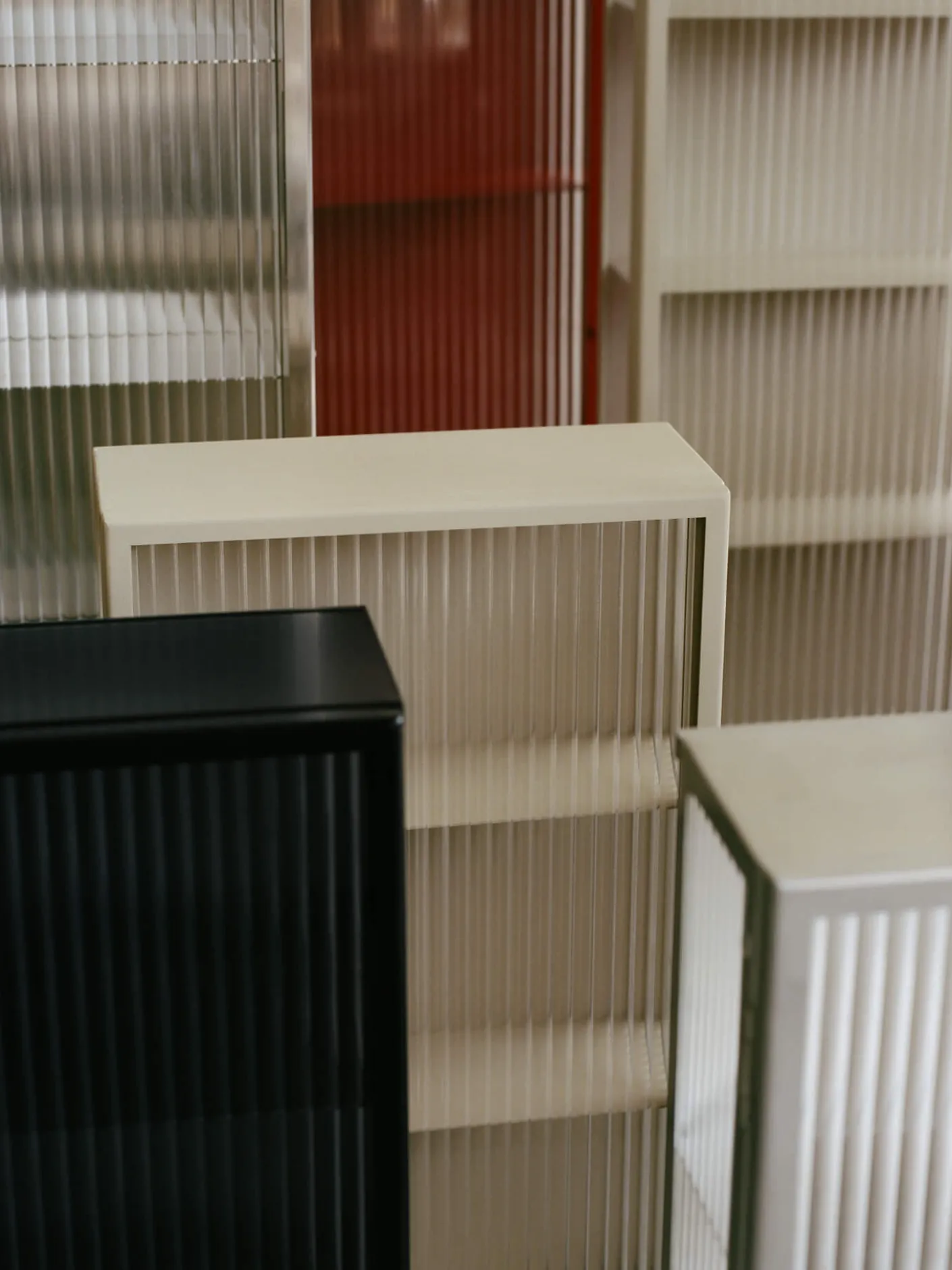 Haze Wall Cabinet - Reeded Glass