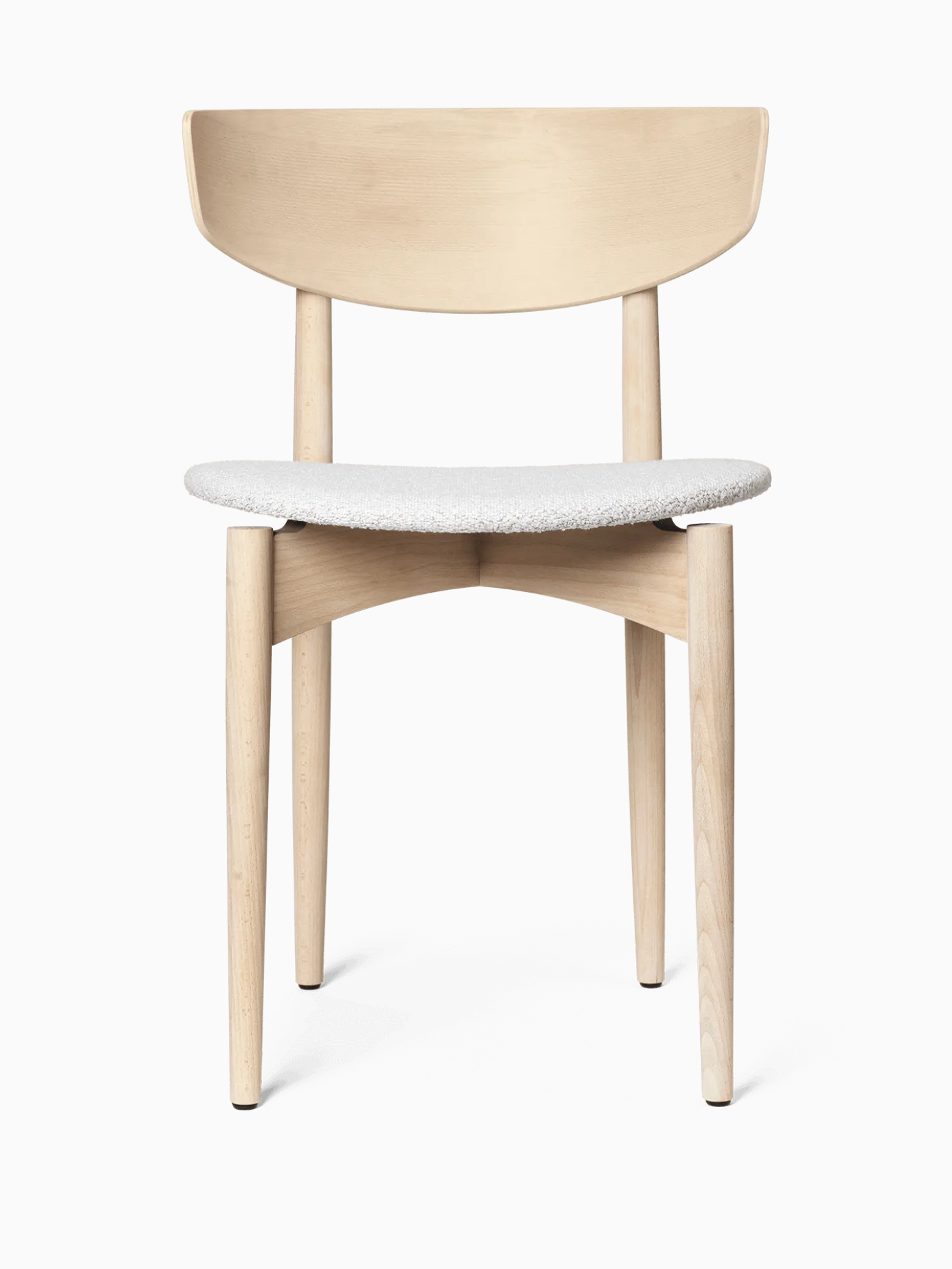 Herman Dining Chair - Upholstered Seat - Soft Bouclé