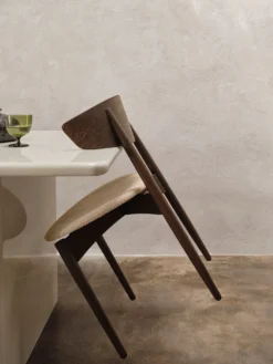 Herman Dining Chair - Upholstered Seat - Soft Bouclé