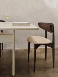 Herman Dining Chair - Upholstered Seat - Soft Bouclé