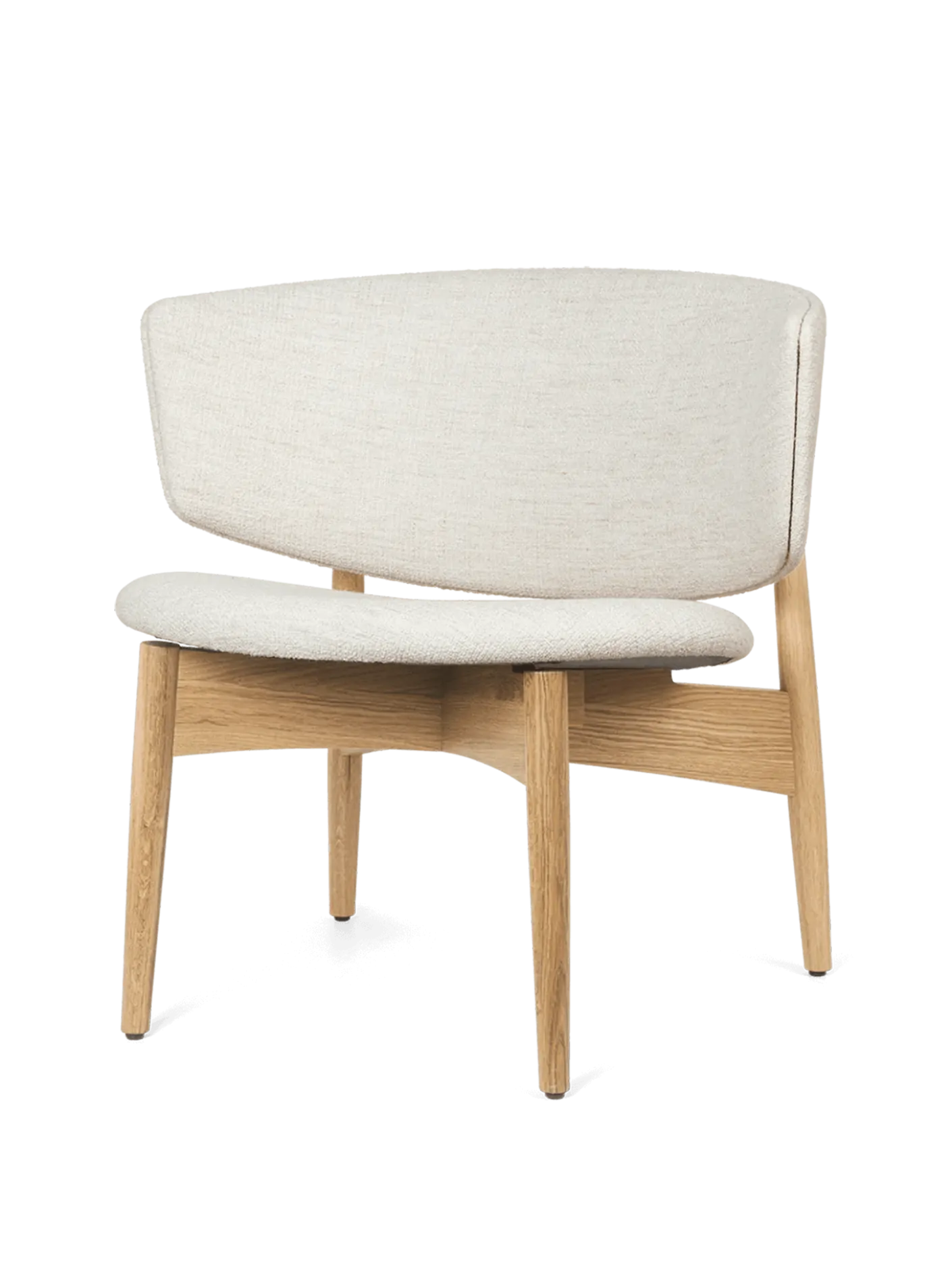 Herman Lounge Chair - Wood - Bouclé