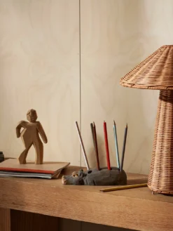 Hippo Hand-Carved Pencil Holder