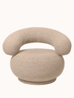 Orbo Lounge Chair - Swivel - Raw Bouclé