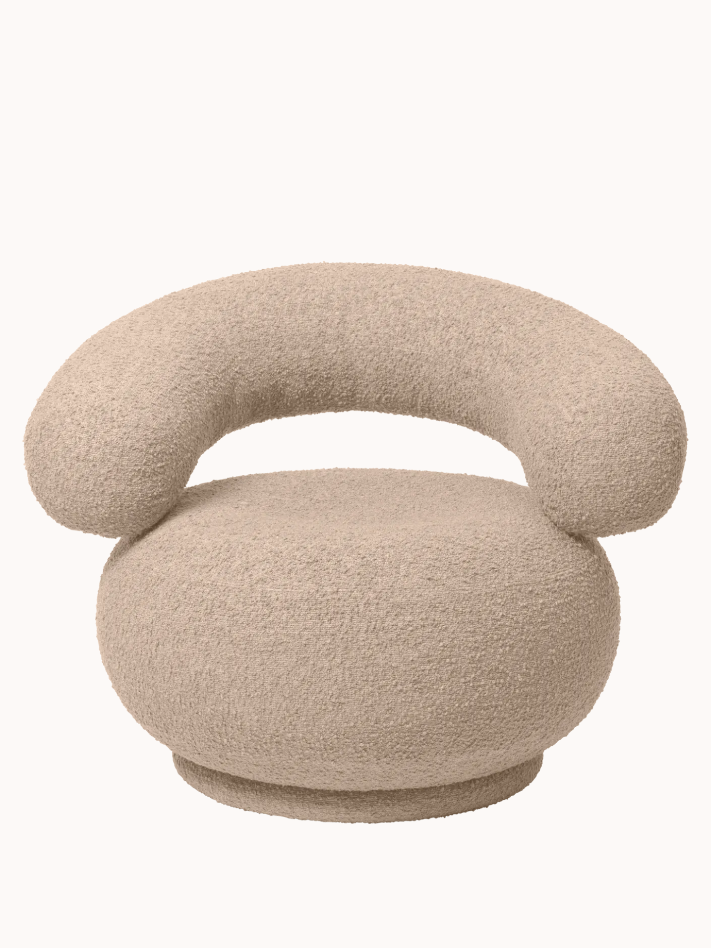 Orbo Lounge Chair - Swivel - Raw Bouclé