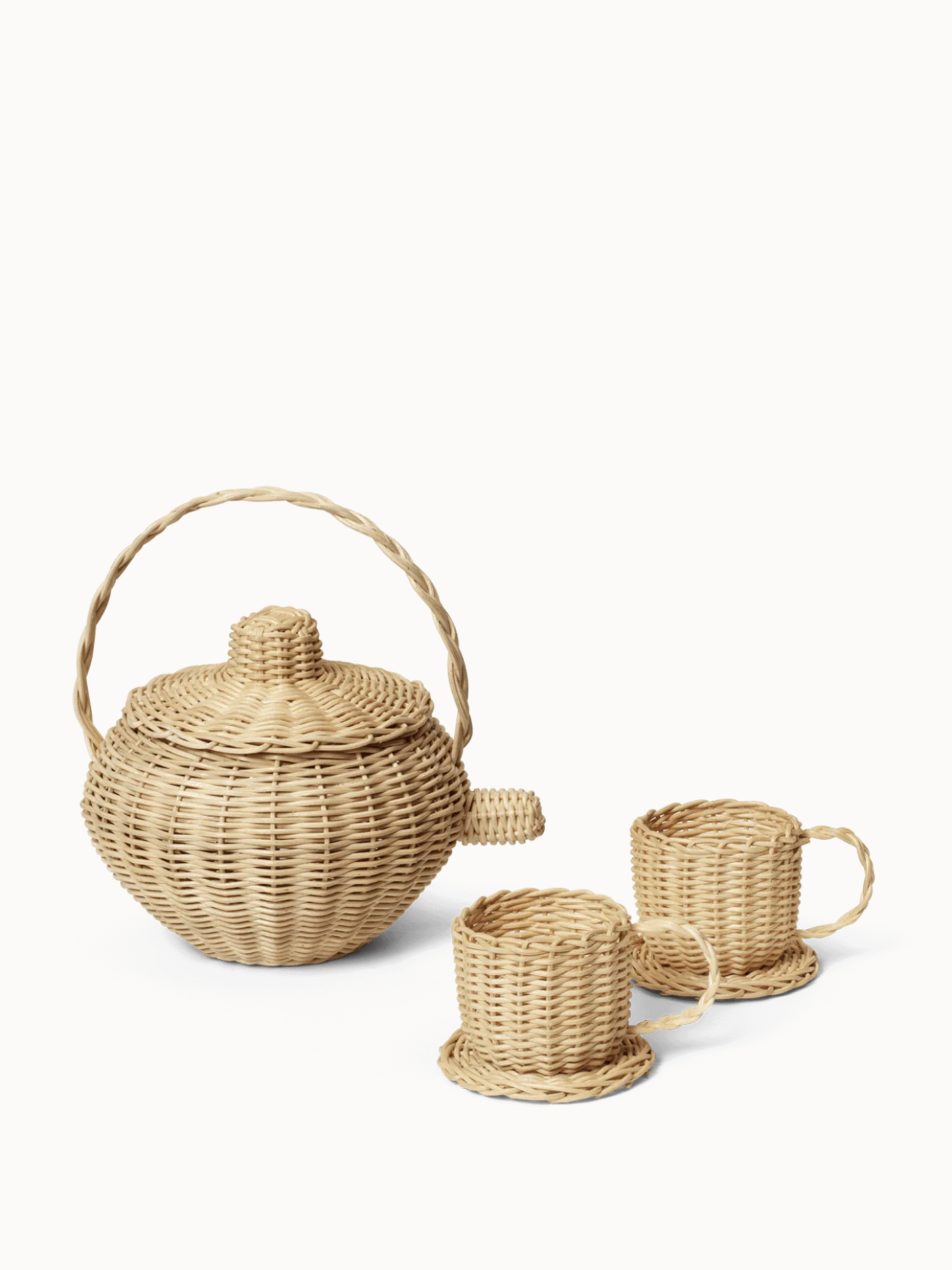 Rattan Tea Set
