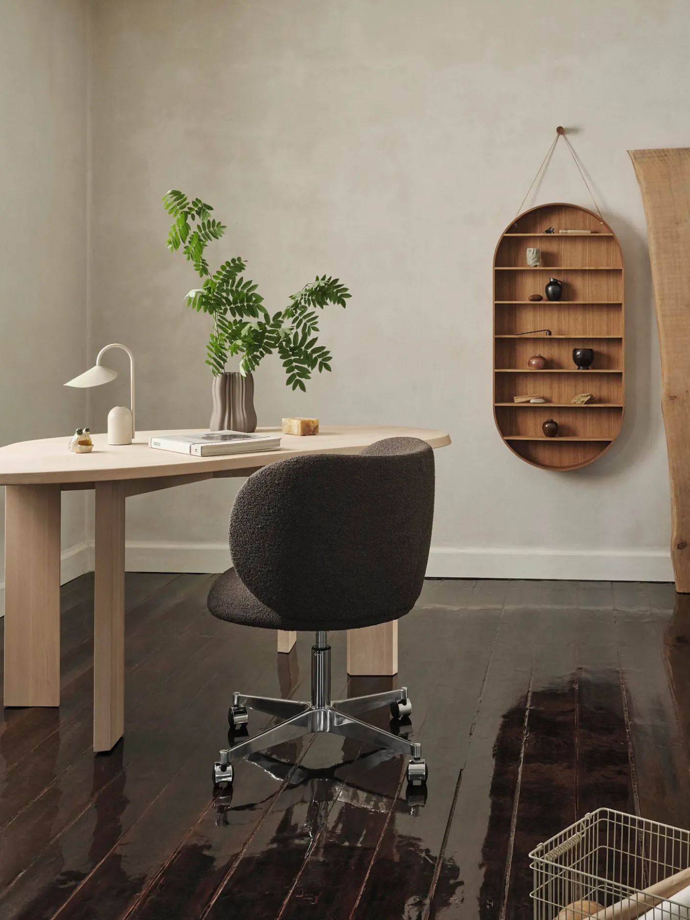 Rico Dining Chair - Castors - Soft Bouclé